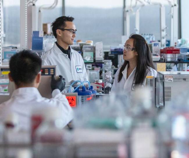 Investigadores en su laboratorio.